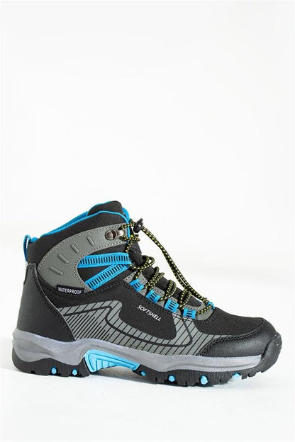 Waterproof Grey Blue Outdoor Kids Boots