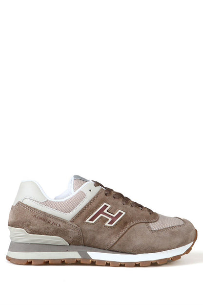 Chile Genuine Leather Taupe Sports Shoes For Women