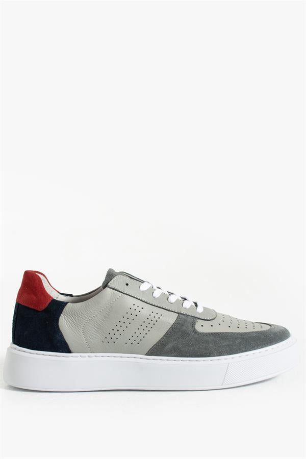 Genuine Leather Grey Men's Shoes