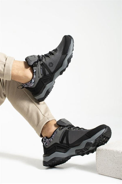 Waterproof Grey Black Men's Outdoor Shoes