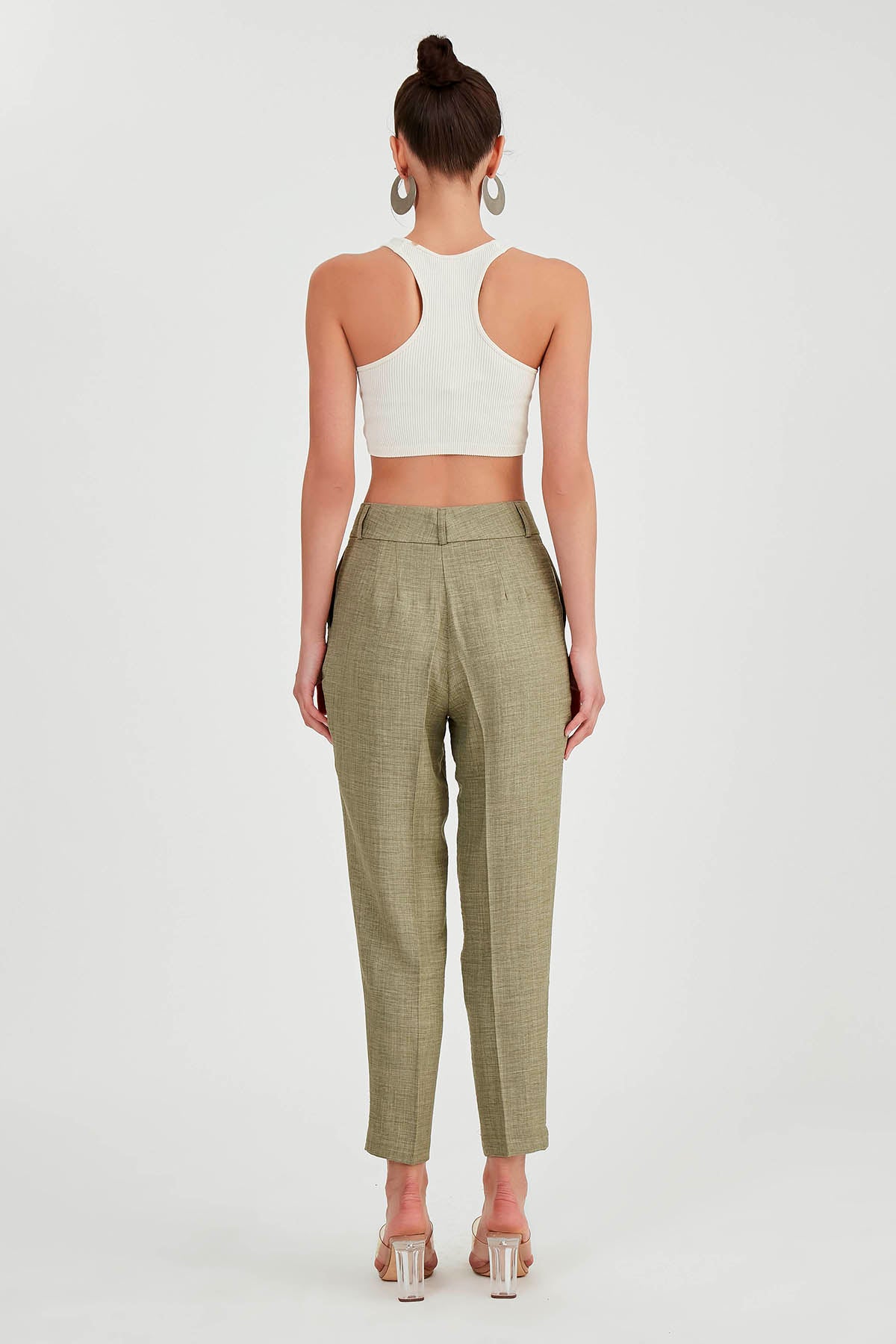 TWO BUTTONS HIGH-WAIST TROUSERS