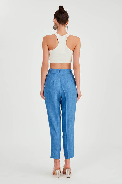 TWO BUTTONS HIGH-WAIST TROUSERS