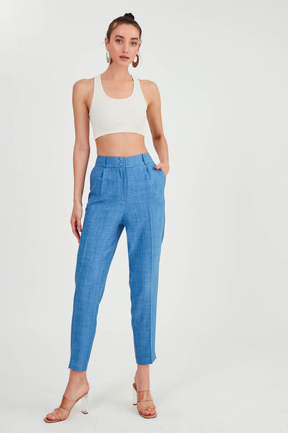 TWO BUTTONS HIGH-WAIST TROUSERS