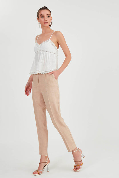 TWO BUTTONS HIGH-WAIST TROUSERS