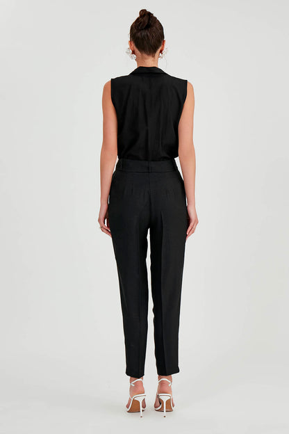 TWO BUTTONS HIGH-WAIST TROUSERS