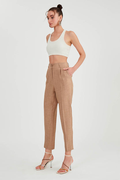 TWO BUTTONS HIGH-WAIST TROUSERS