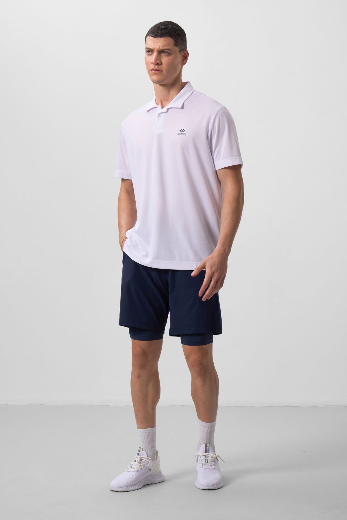 Indigo Polyester Thin Soft Standard Fit Men's Padded Shorts - 81287