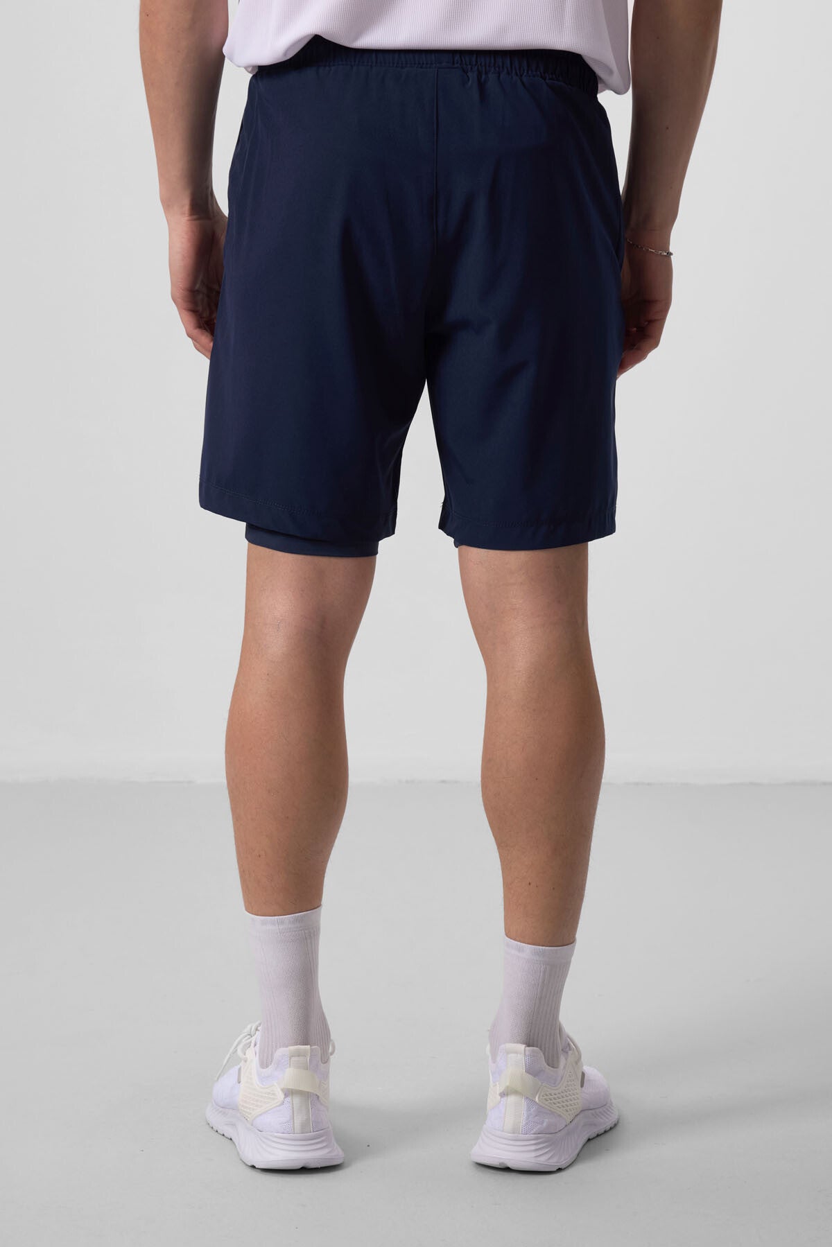 Indigo Polyester Thin Soft Standard Fit Men's Padded Shorts - 81287