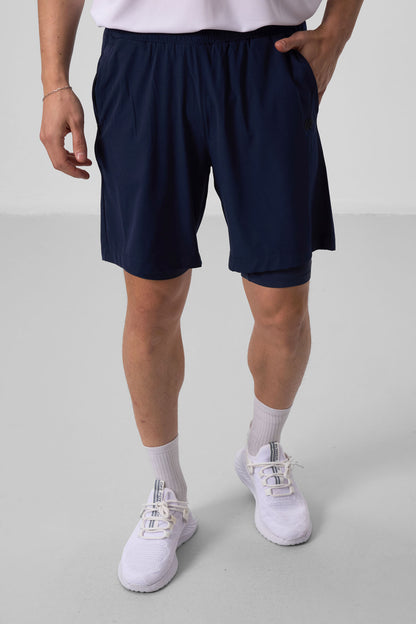 Indigo Polyester Thin Soft Standard Fit Men's Padded Shorts - 81287