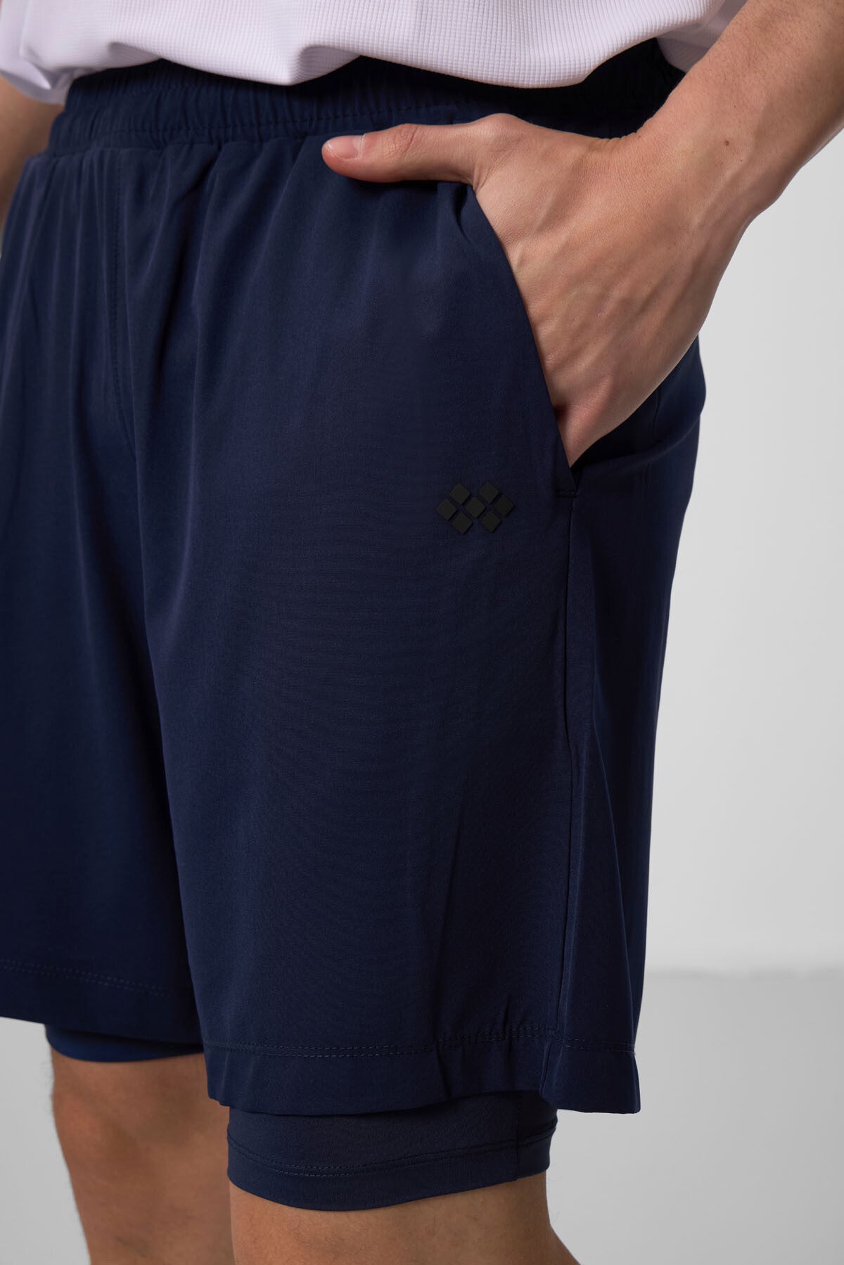 Indigo Polyester Thin Soft Standard Fit Men's Padded Shorts - 81287