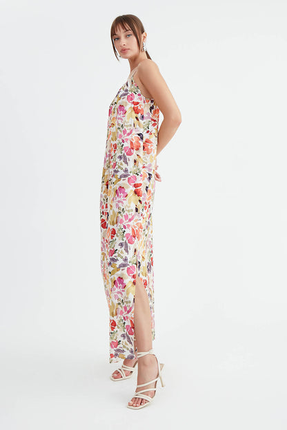 LONG FLORAL DRESS
