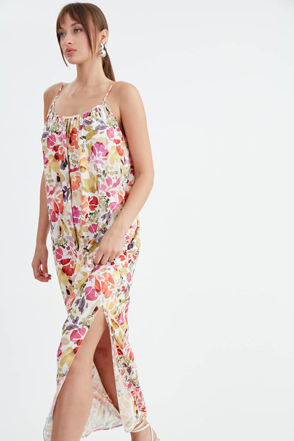 LONG FLORAL DRESS