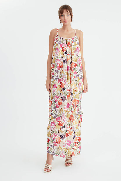 LONG FLORAL DRESS