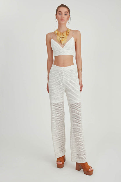 LACE BUSTER WITH STRING STRAPS
