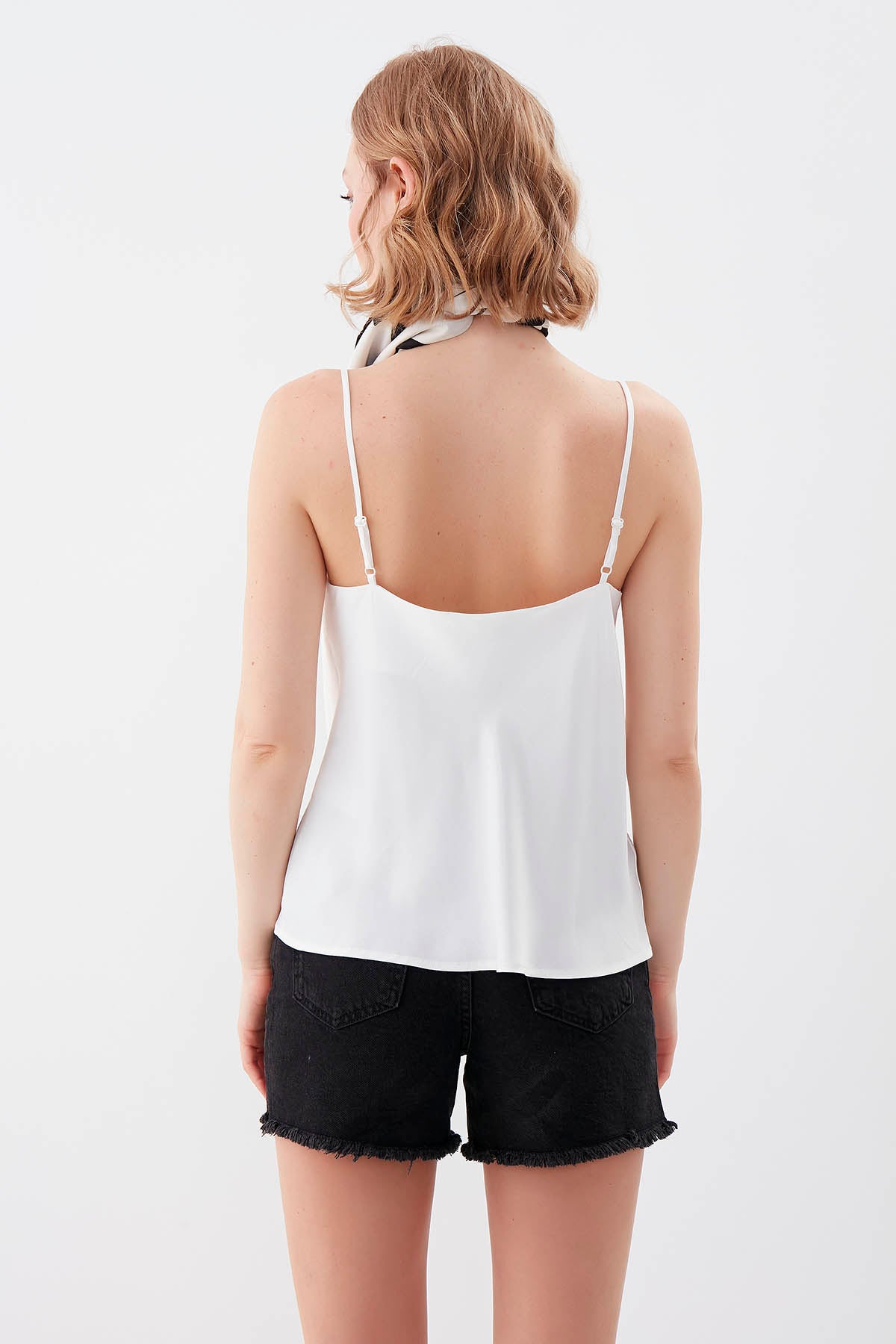 DEGAJE COLLAR SATEN BLOUSE