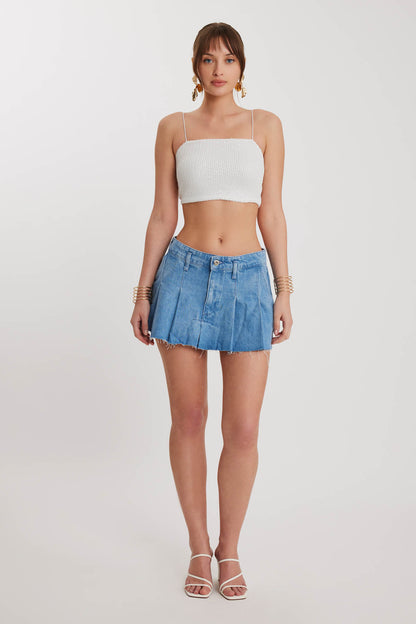 CROP BLOUSE WITH STRING STRAPS