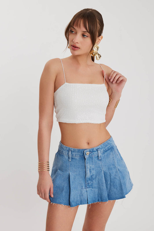 CROP BLOUSE WITH STRING STRAPS