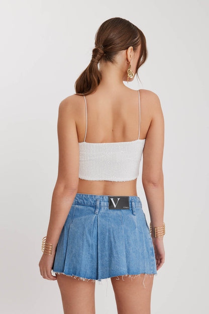 CROP BLOUSE WITH STRING STRAPS
