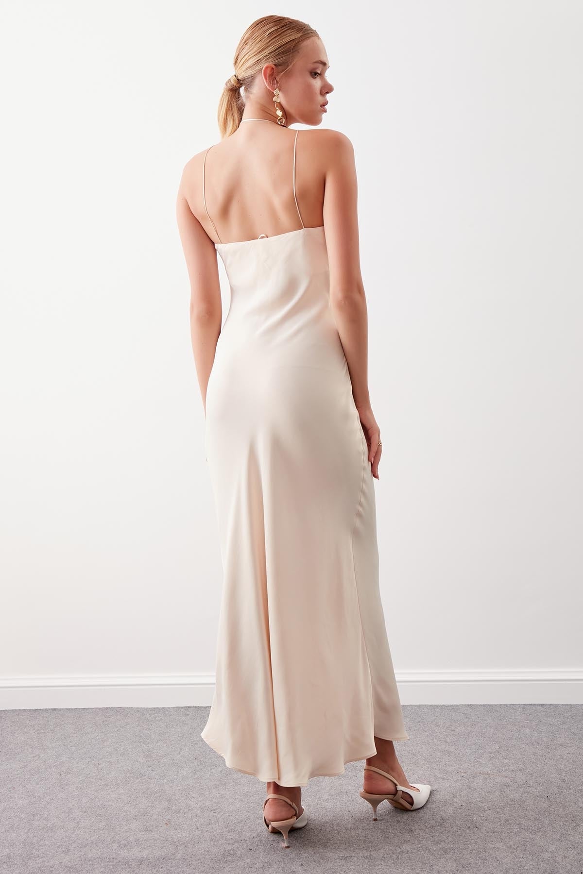 SATIN LONG DRESS