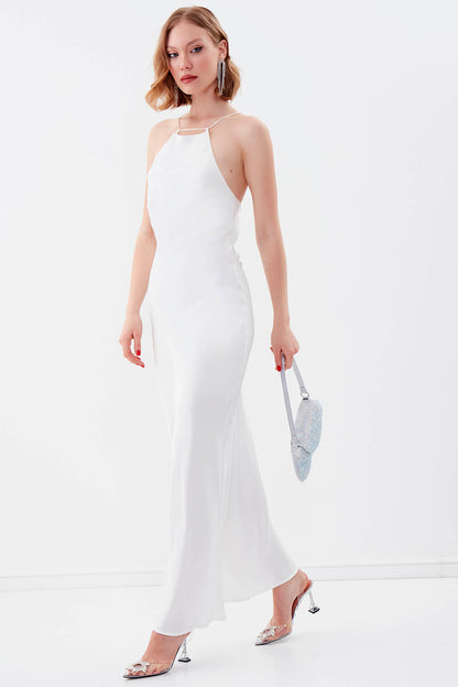 SATIN LONG DRESS