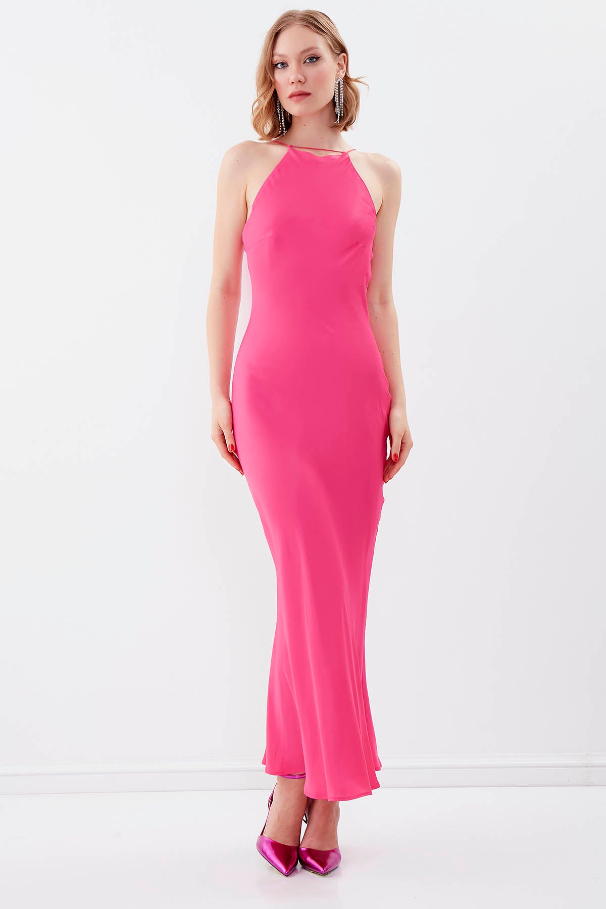 SATIN LONG DRESS