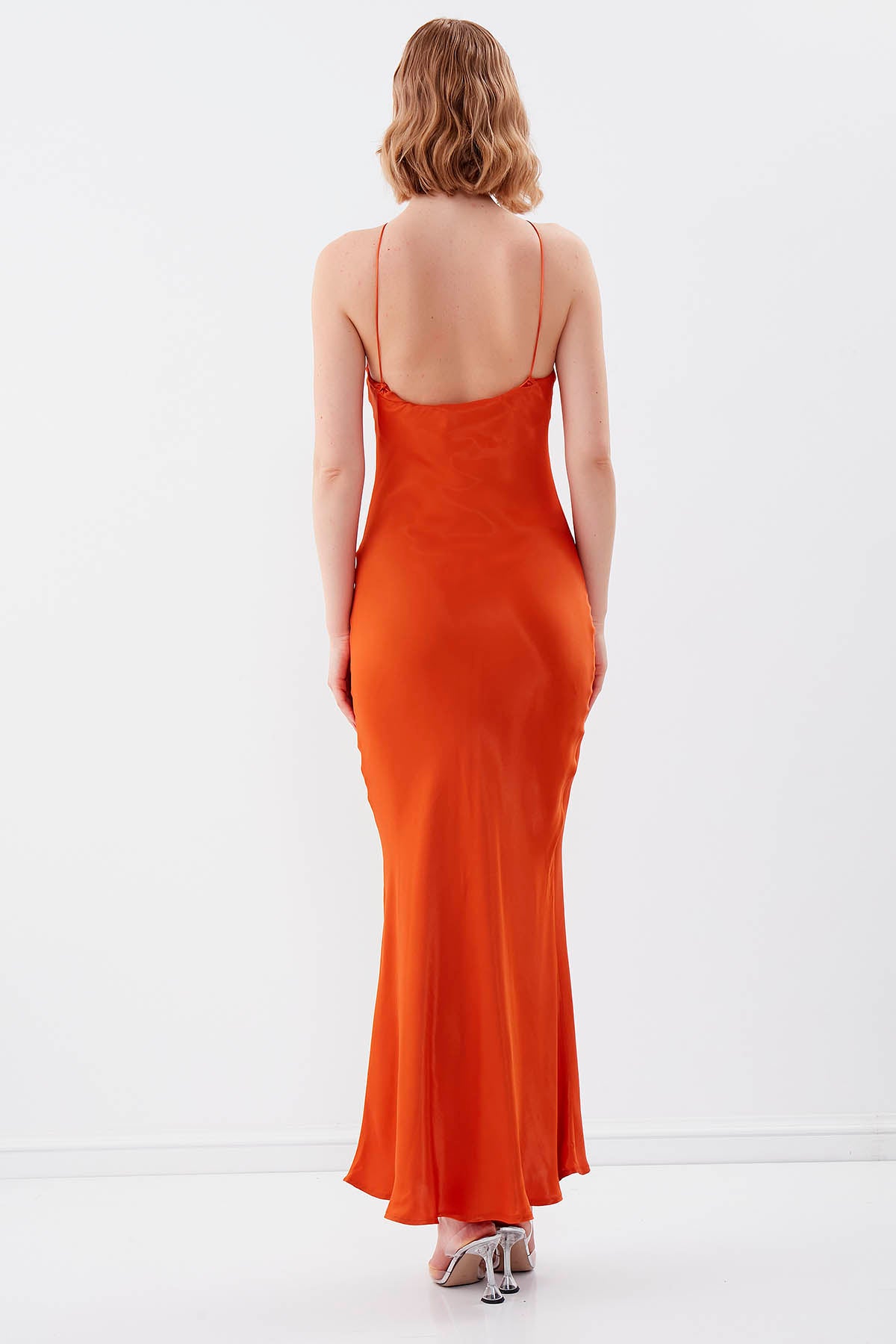 SATIN LONG DRESS