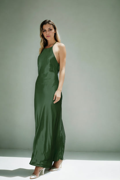SATIN LONG DRESS