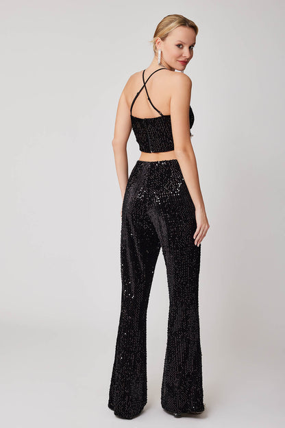 SPANISH TRACK HIGH WAIST PULLED TROUSERS