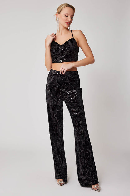 SPANISH TRACK HIGH WAIST PULLED TROUSERS