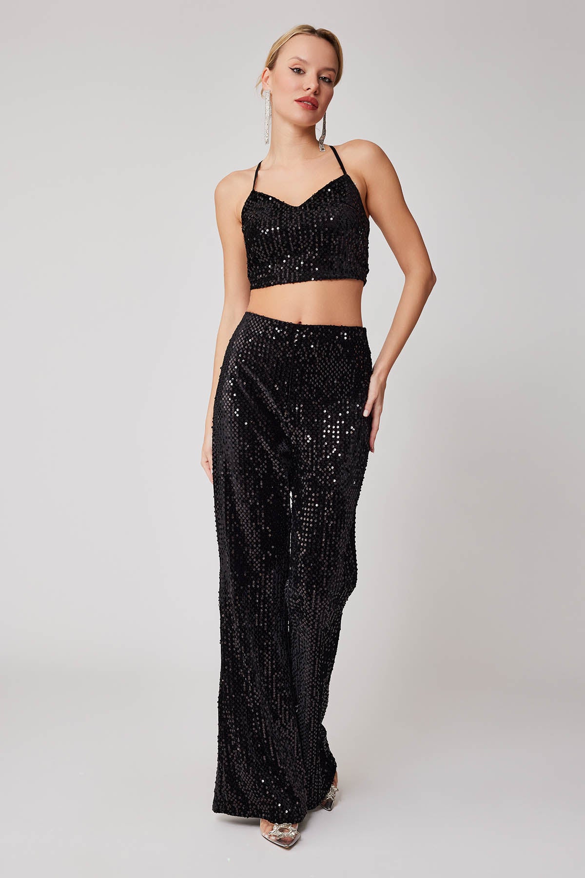 SPANISH TRACK HIGH WAIST PULLED TROUSERS