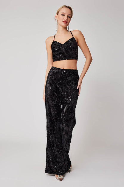 SPANISH TRACK HIGH WAIST PULLED TROUSERS