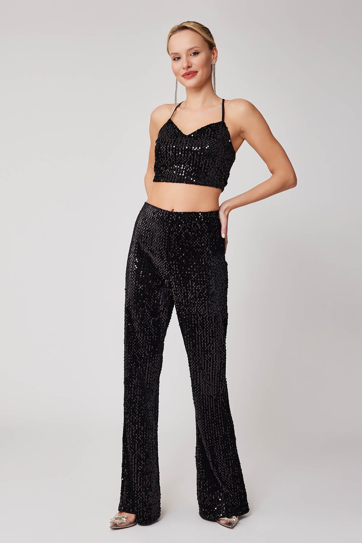 SPANISH TRACK HIGH WAIST PULLED TROUSERS