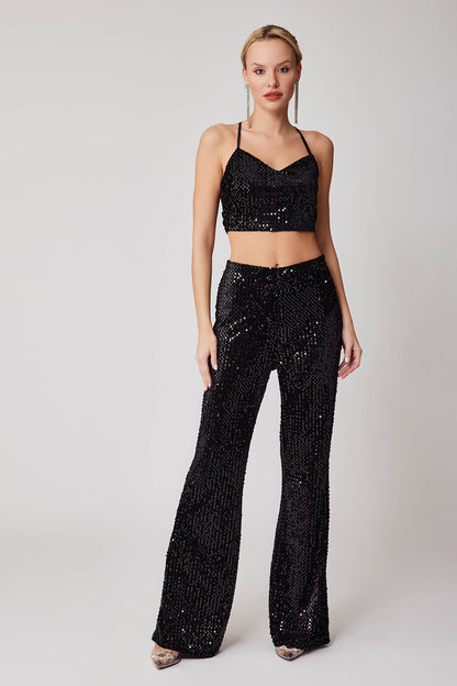 SPANISH TRACK HIGH WAIST PULLED TROUSERS