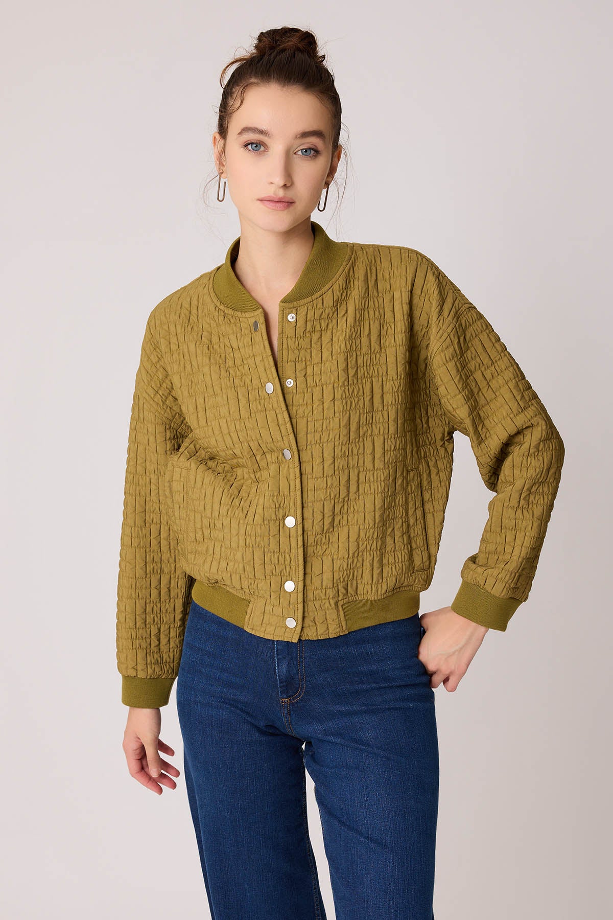CAPITONE STUDS COVERED EMBOSSED JACKET