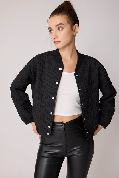 CAPITONE STUDS COVERED EMBOSSED JACKET