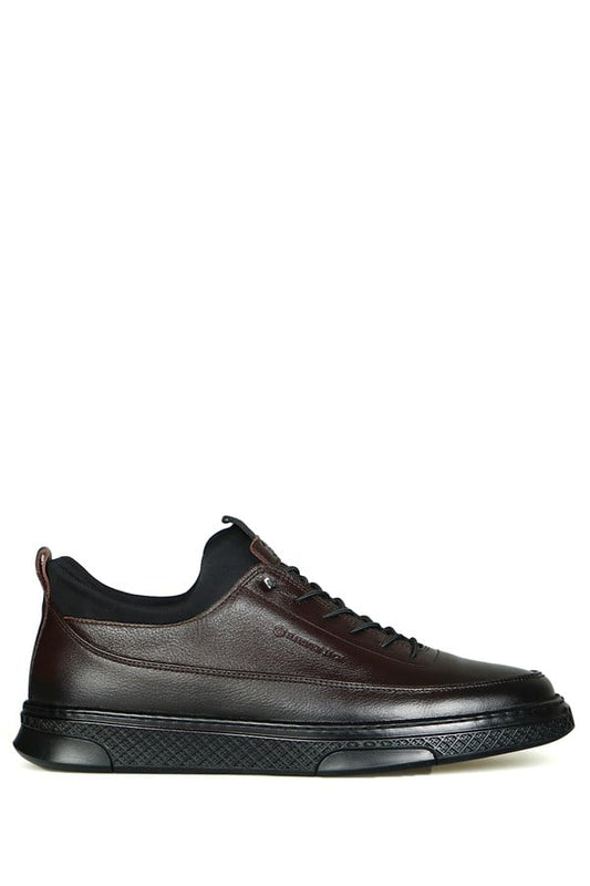 Premon  Real Leather Brown Men's Shoes
