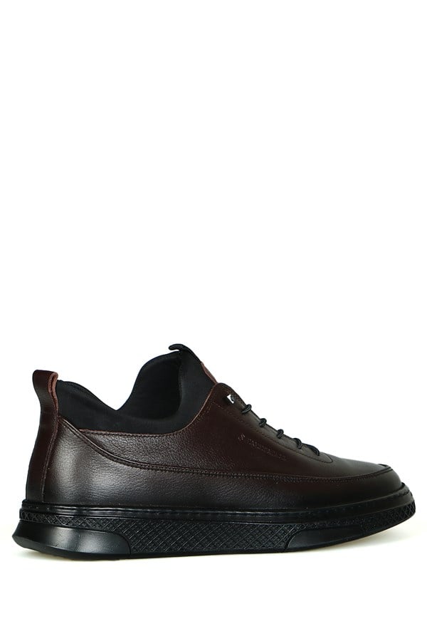 Premon  Real Leather Brown Men's Shoes
