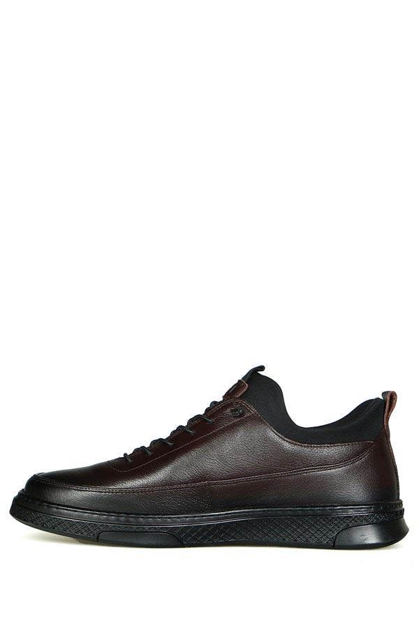 Premon  Real Leather Brown Men's Shoes