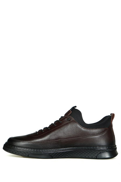 Premon  Real Leather Brown Men's Shoes