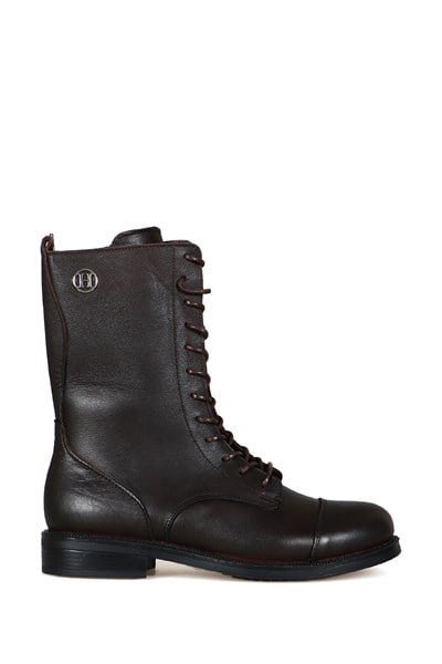 Hilton Genuine Leather Coffee  Outdoor Female Boots