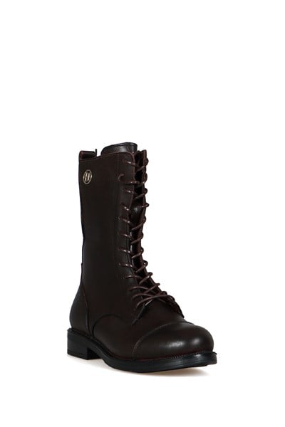 Hilton Genuine Leather Coffee  Outdoor Female Boots