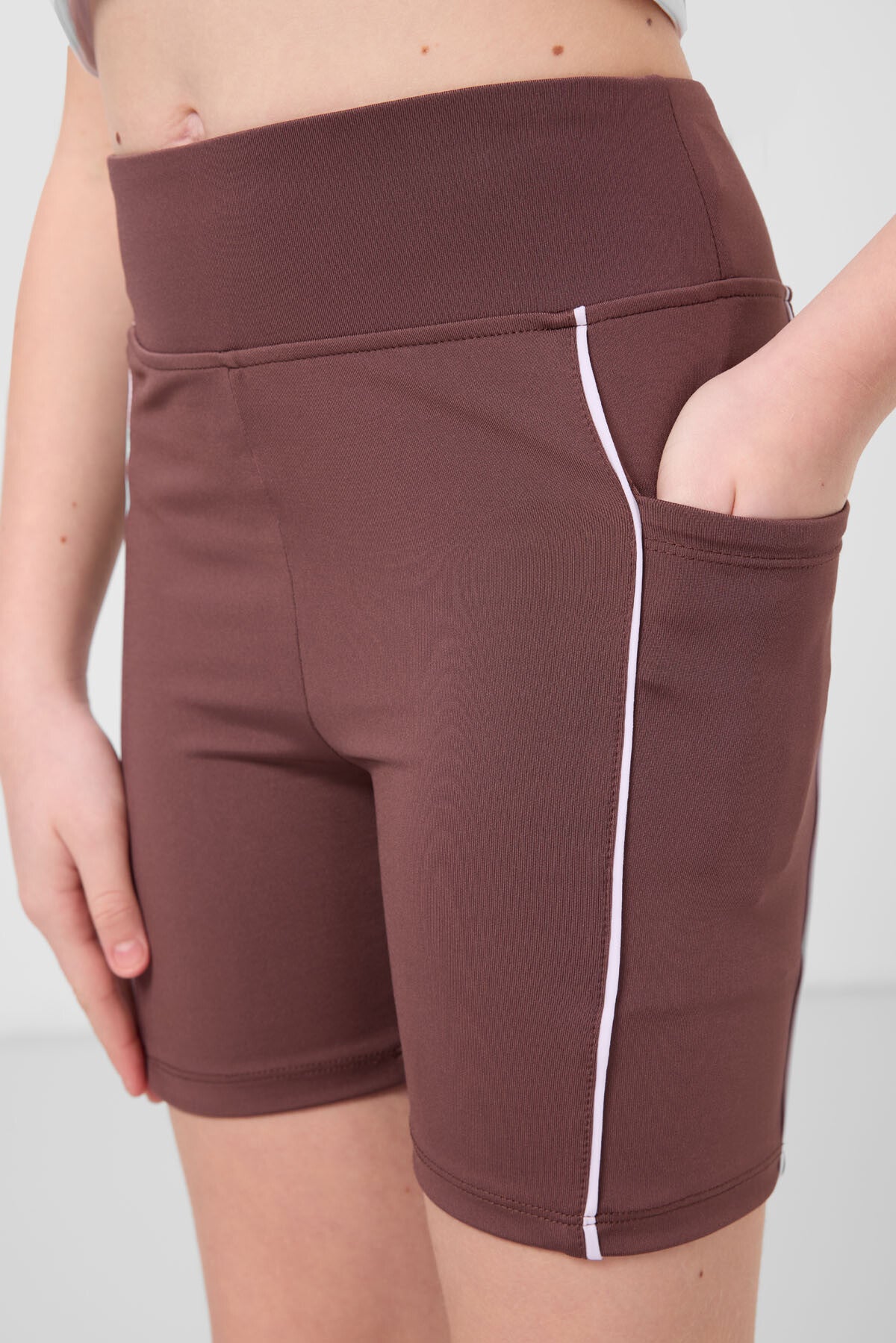 Brown Flexible Standard Fit Basic Performance Tights - 75189