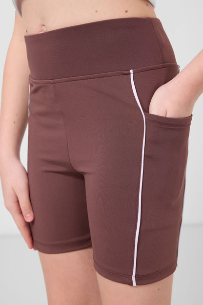 Brown Flexible Standard Fit Basic Performance Tights - 75189