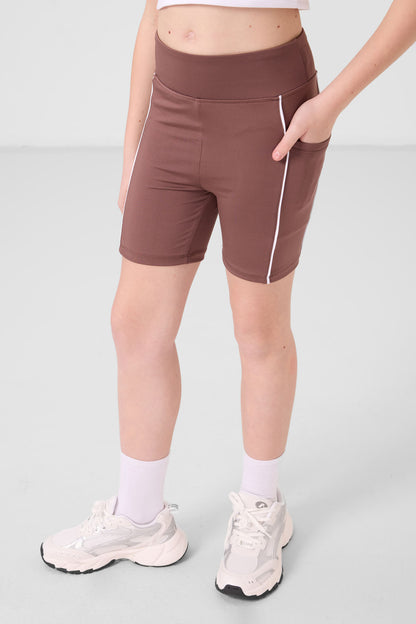 Brown Flexible Standard Fit Basic Performance Tights - 75189