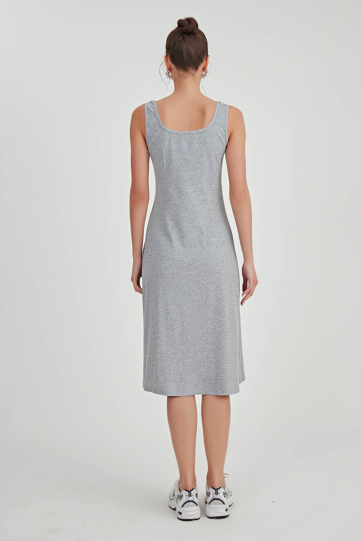 THICK STRAPPED CURVED DRESS WITH CURVED CURVE