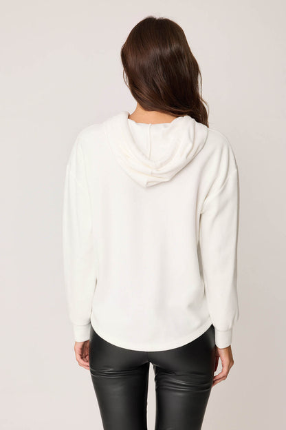 BOLD LACED HOODIE BLOUSE