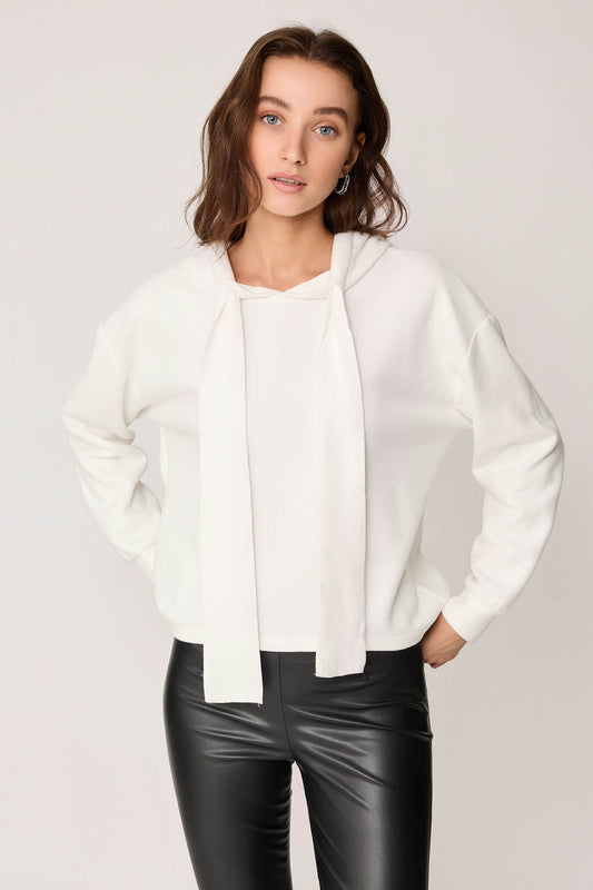 BOLD LACED HOODIE BLOUSE