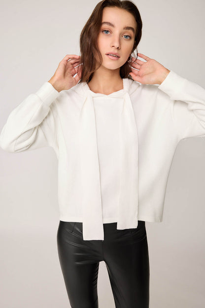 BOLD LACED HOODIE BLOUSE