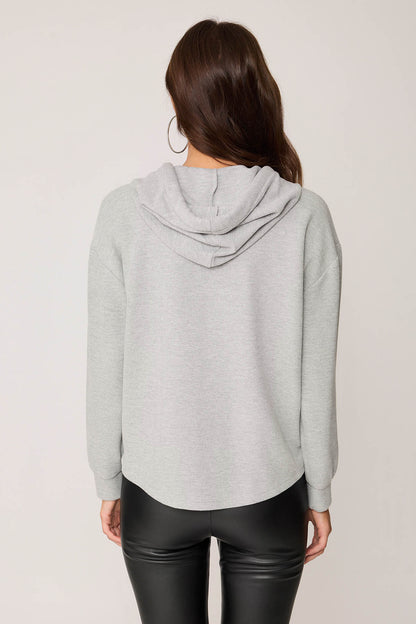 BOLD LACED HOODIE BLOUSE