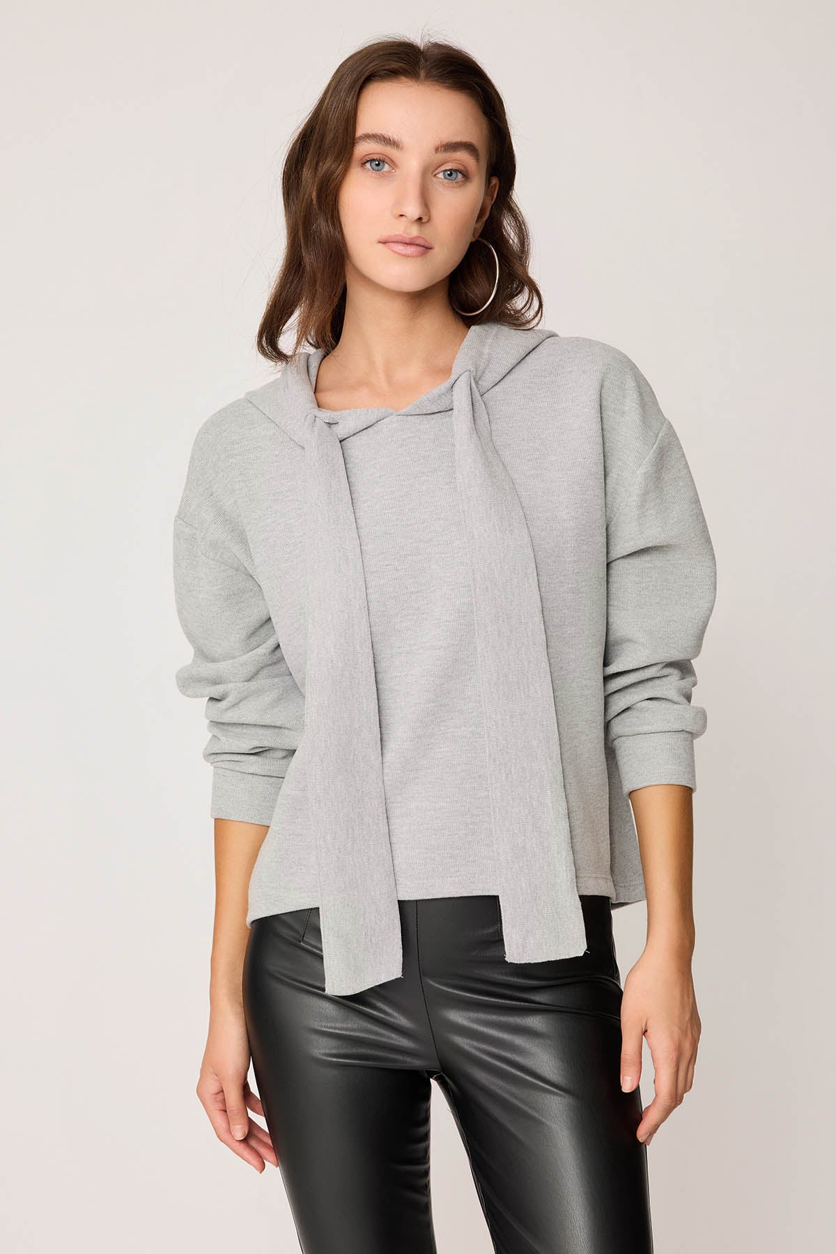 BOLD LACED HOODIE BLOUSE